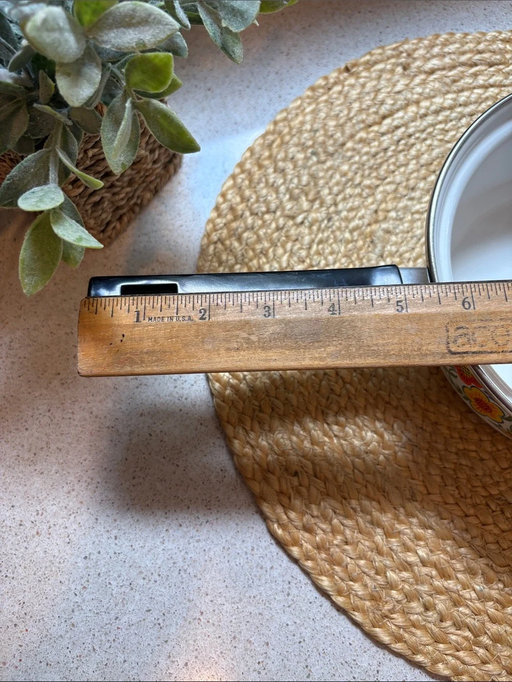 Vintage 1970s Enamelware Saucepan/Pot Flower Power